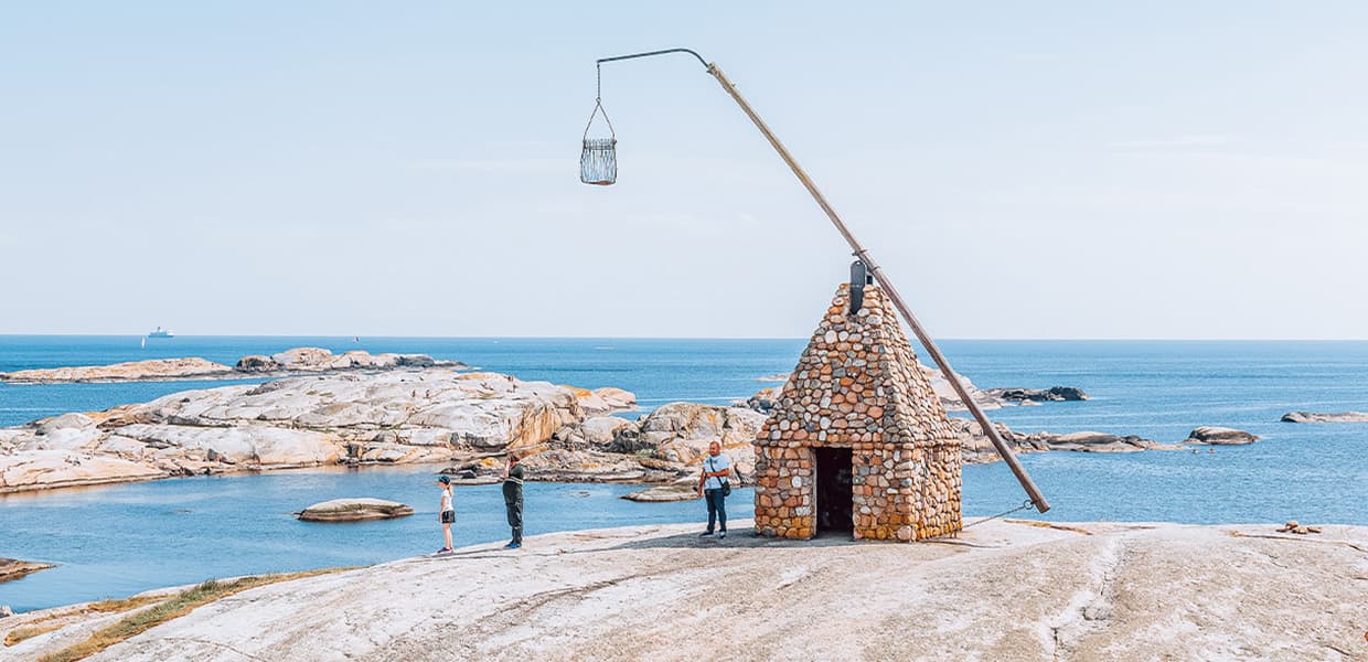 vippefyret på Verdens Ende Tjøme med skjærgård i bakgrunnen